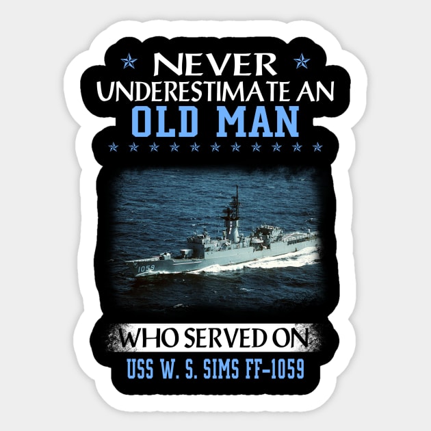 USS W. S. Sims FF-1059 Veterans Day Christmas Gift Sticker by gussiemc